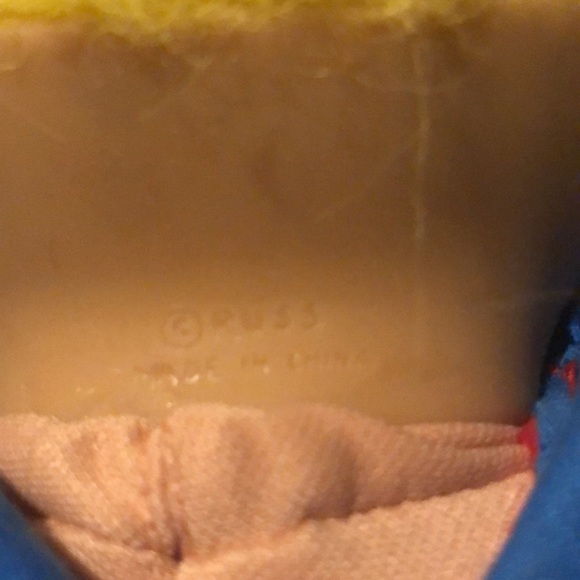 VTG 90s Russ Troll Plush Buster Doll w/ Hoodie and Shorts Yellow Hair EUC! - Picture 5 of 5